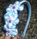 tiara fita azul